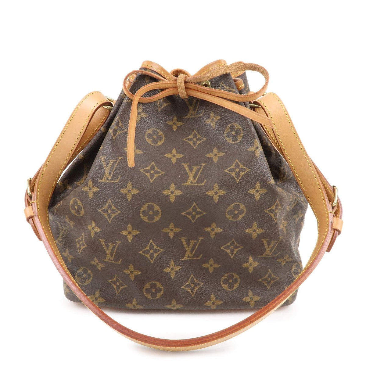 Louis Vuitton Monogram Petit Noe Shoulder Bag Brown M42226