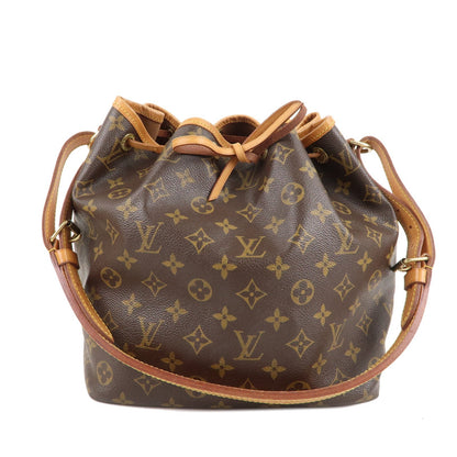 Louis Vuitton Monogram Petit Noe Shoulder Bag Brown M42226