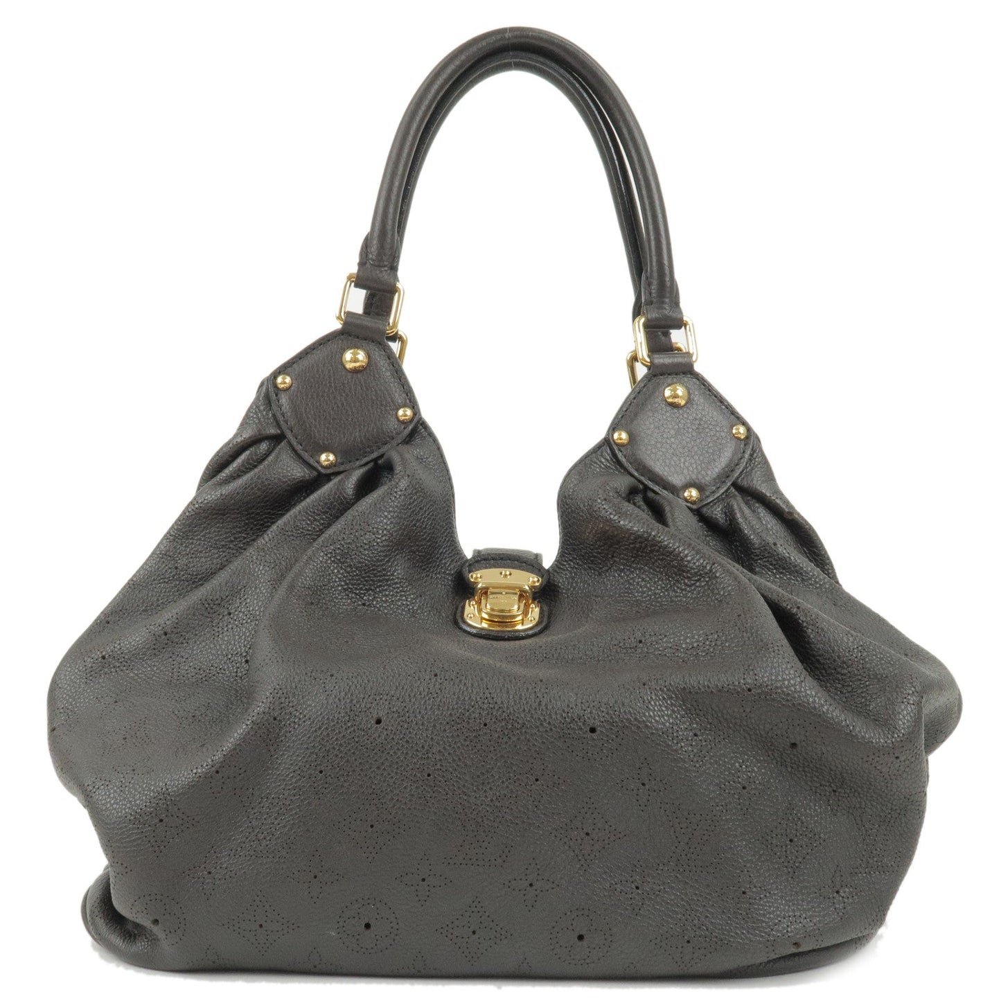 Louis Vuitton Monogram Mahina L Shoulder Bag Gris M95767