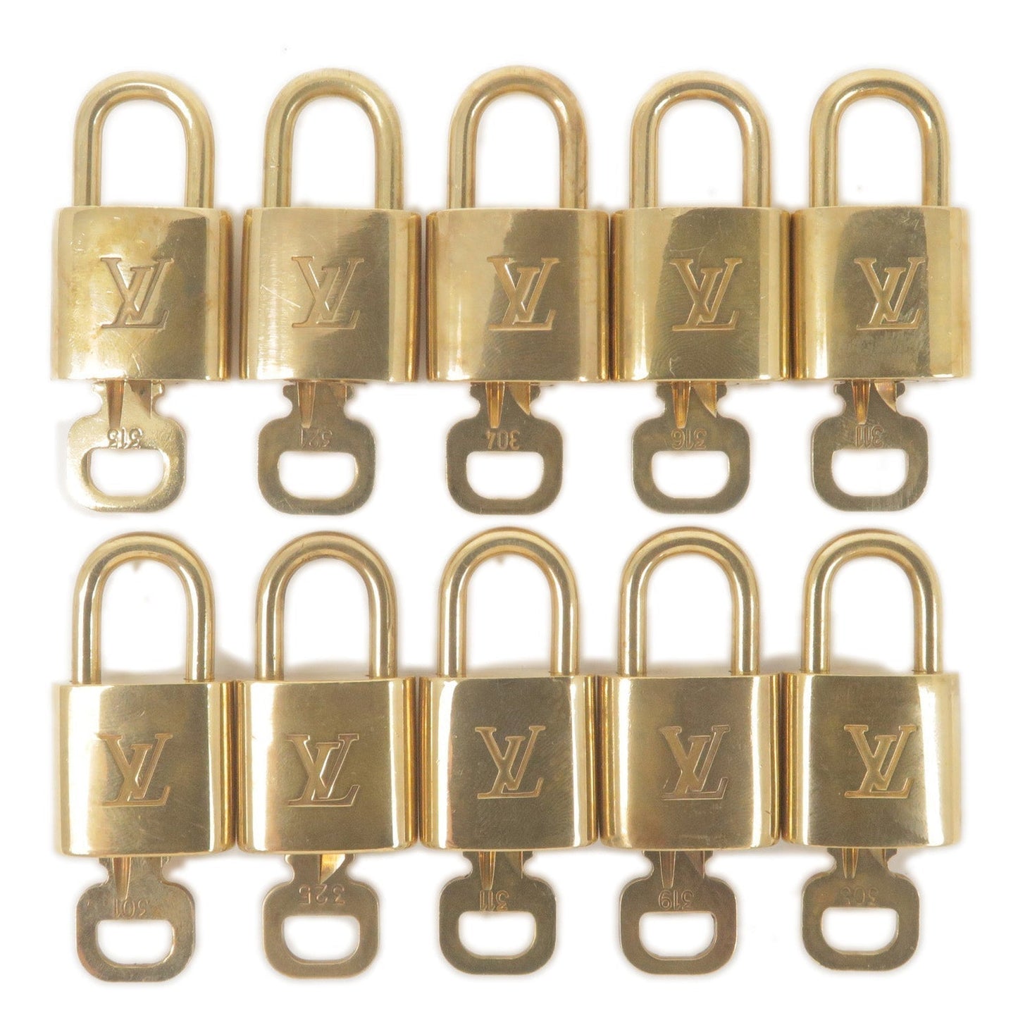 Louis Vuitton Set of 10 Lock & Key Cadena Key Lock