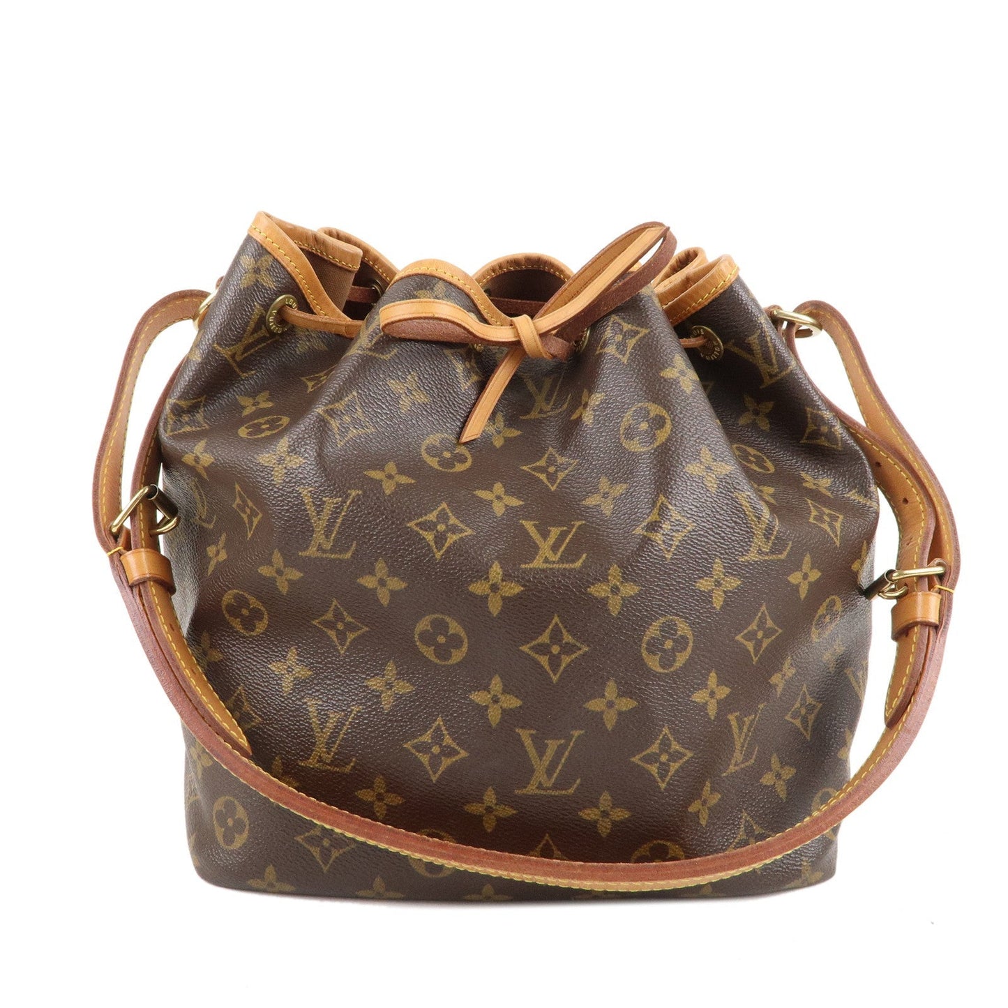 Louis Vuitton Monogram Petit Noe Shoulder Bag Brown M42226