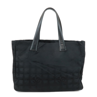 CHANEL New Travel Line Nylon Jacquard Leather Tote Bag A15991