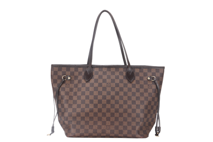 LOUIS VUITTON NEVERFULL MM (N40600) BROWN DAMIER EBENE GOLD HARDWARE