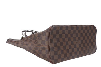 LOUIS VUITTON NEVERFULL MM (N40600) BROWN DAMIER EBENE GOLD HARDWARE