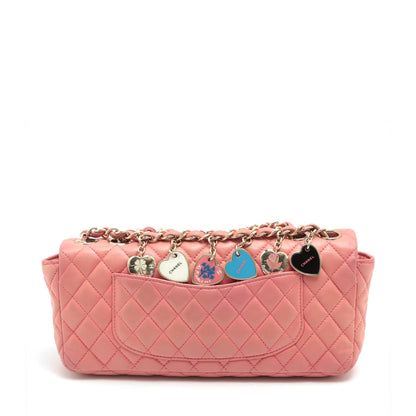 Chanel Lambskin  Chain Shoulder Bag Pink Gold