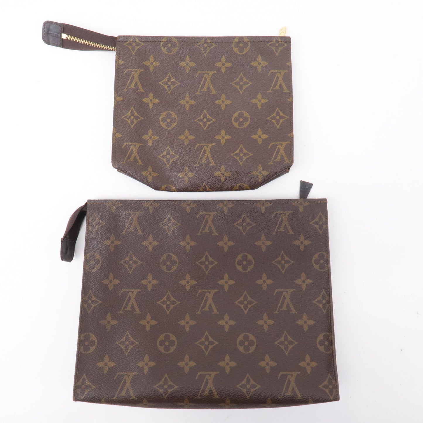 Louis Vuitton Set of 2 Poche Toilette 19 & 26 Clutch Bag Pouch