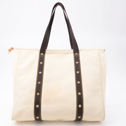 Louis Vuitton Antigua Cabas GM Tote Bag Hand Bag Ecru M40033