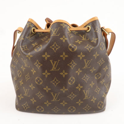 Louis Vuitton Monogram Petit Noe Shoulder Bag Brown M42226