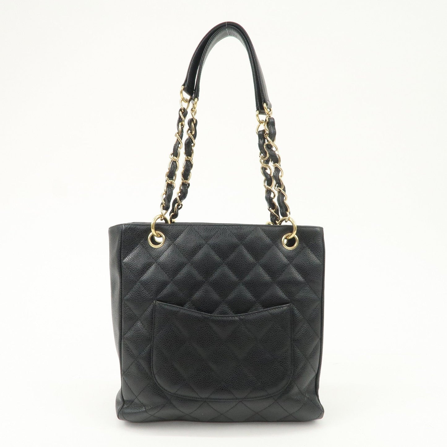 CHANEL Matelasse Caviar Skin PST Chain Tote Bag Black A20994