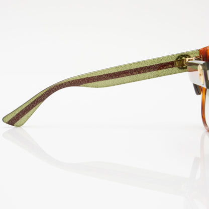 Gucci Glitter Web Interlocking G Round Sunglasses