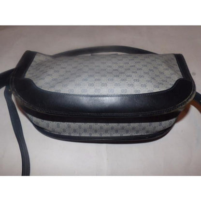 Gucci Purses Blue Leather And Gg Leather Cross Body Bag
