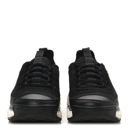Velvet Calfskin Mixed Fibers CC Sneakers 39 Black