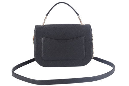 CHANEL PARIS-CUBA THREAD AROUND FLAP BAG (2359xxxx) BLACK CAVIAR LEATHER GOLD HARDWARE WITH