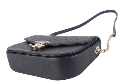 CHANEL PARIS-CUBA THREAD AROUND FLAP BAG (2359xxxx) BLACK CAVIAR LEATHER GOLD HARDWARE WITH