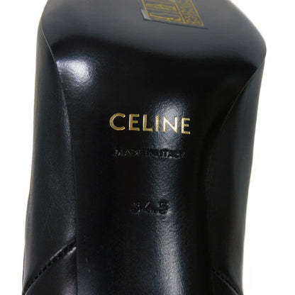 CELINE Booties 327913002C.38NO Shiny calfskin black Side Gore Chelsea cropped boots Women Used