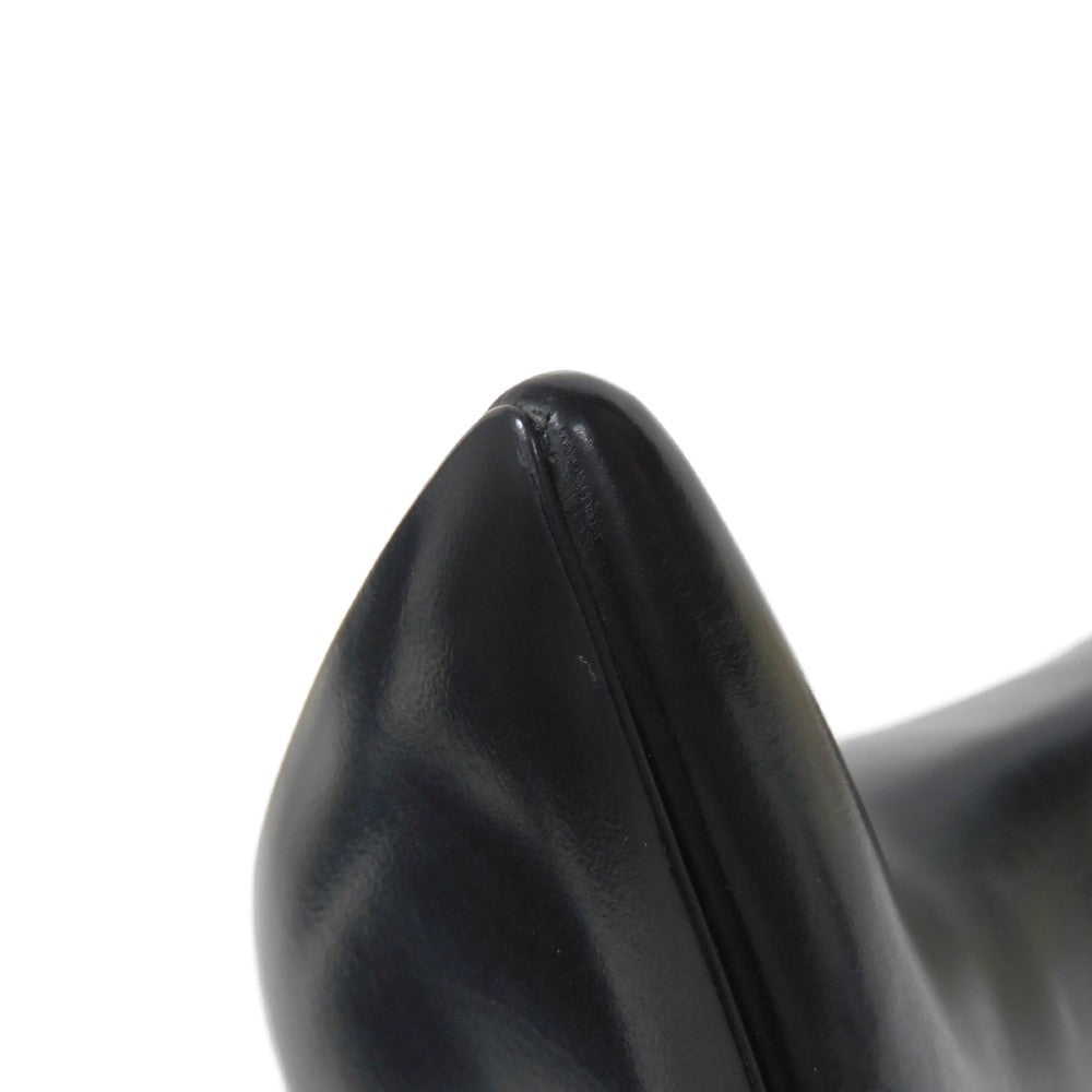CELINE Booties 327913002C.38NO Shiny calfskin black Side Gore Chelsea cropped boots Women Used
