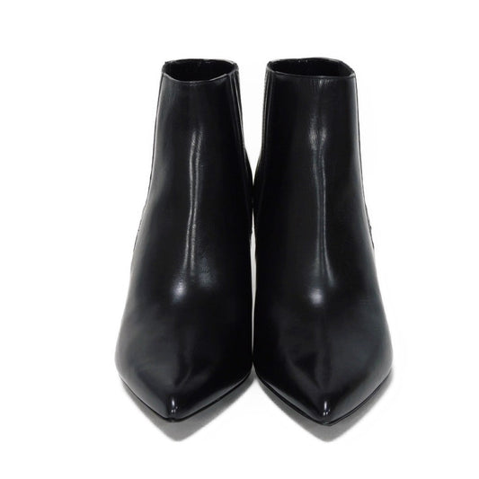CELINE Booties 327913002C.38NO Shiny calfskin black Side Gore Chelsea cropped boots Women Used