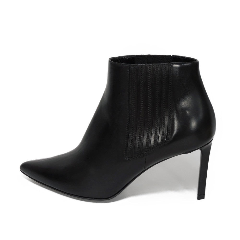 CELINE Booties 327913002C.38NO Shiny calfskin black Side Gore Chelsea cropped boots Women Used