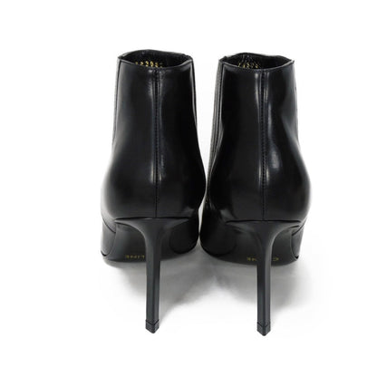 CELINE Booties 327913002C.38NO Shiny calfskin black Side Gore Chelsea cropped boots Women Used