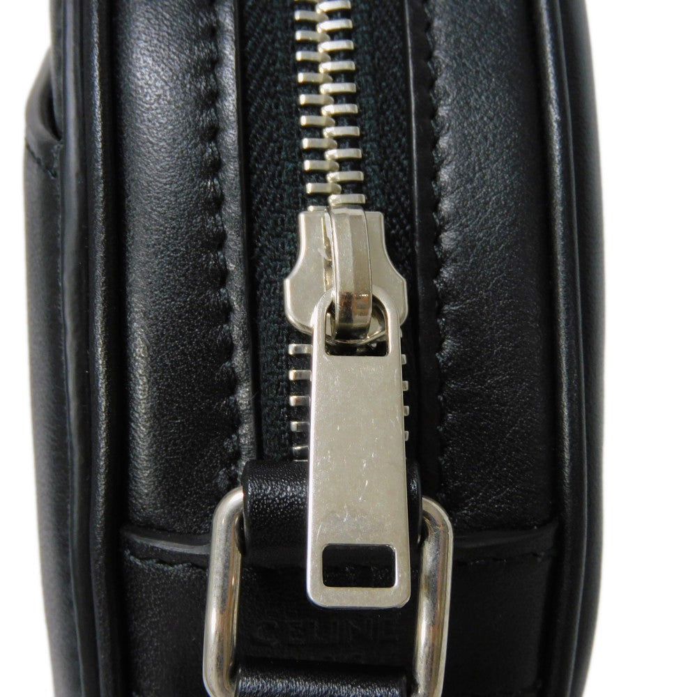 CELINE Shoulder Bag 195883DDJ.38SI Calfskin Black x white logo studs Round Mini Bag Women(Unisex) Used