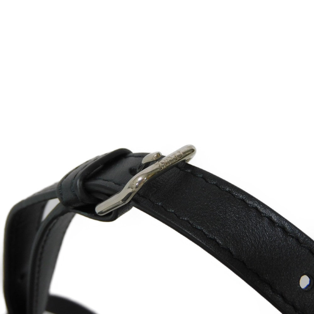 CELINE Shoulder Bag 195883DDJ.38SI Calfskin Black x white logo studs Round Mini Bag Women(Unisex) Used
