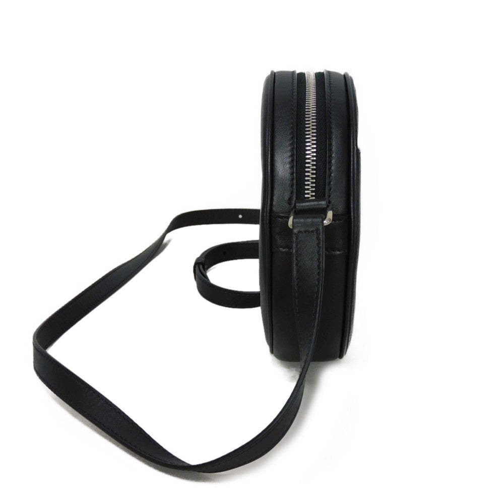 CELINE Shoulder Bag 195883DDJ.38SI Calfskin Black x white logo studs Round Mini Bag Women(Unisex) Used
