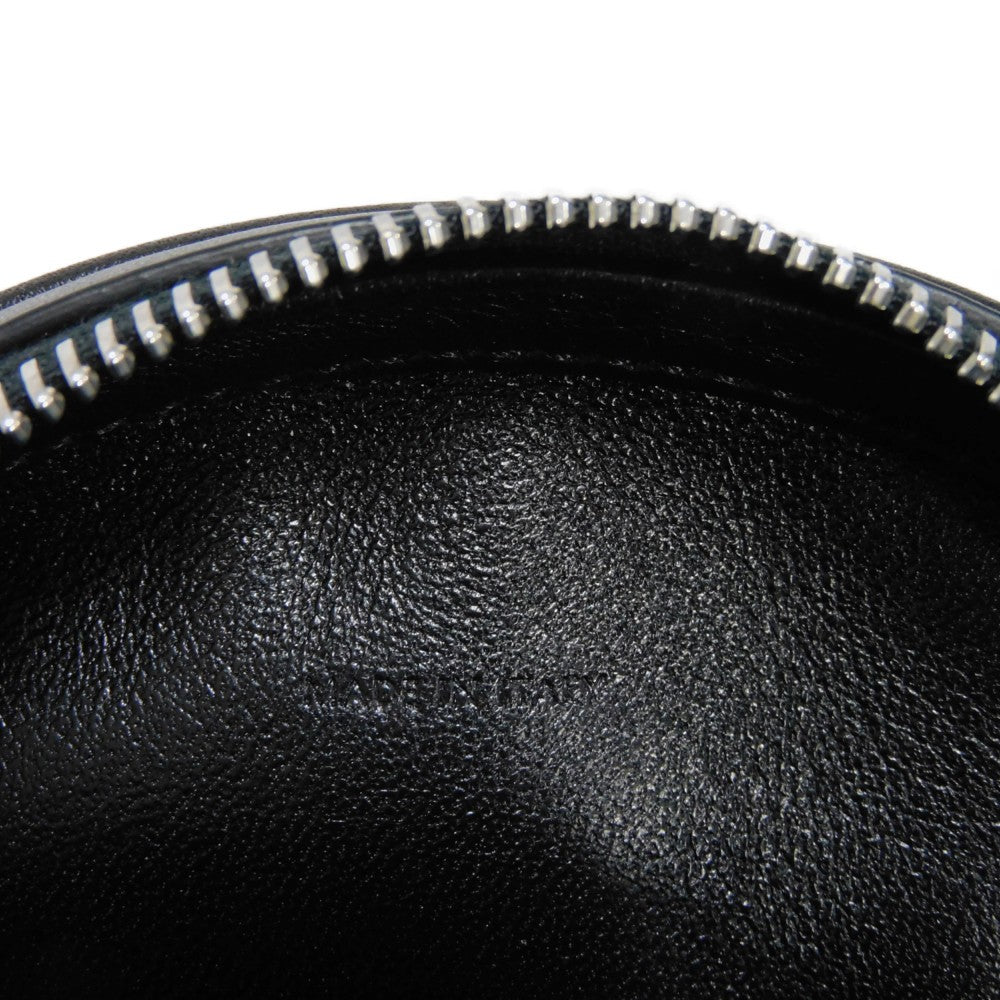 CELINE Shoulder Bag 195883DDJ.38SI Calfskin Black x white logo studs Round Mini Bag Women(Unisex) Used