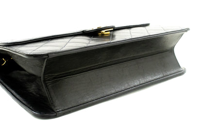 Chanel Chain Shoulder Bag Clutch Black Quilted New Lambskin Purse