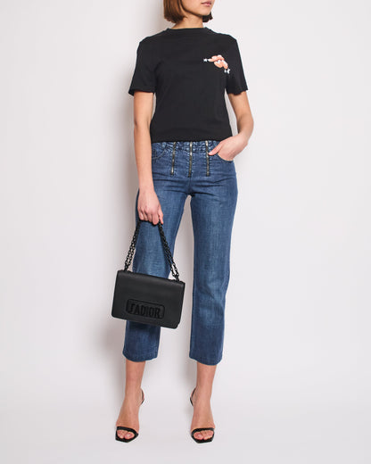 Chanel Vintage 01/A Washed Blue Denim 3 Zip Jeans Size FR 38 (UK 10)