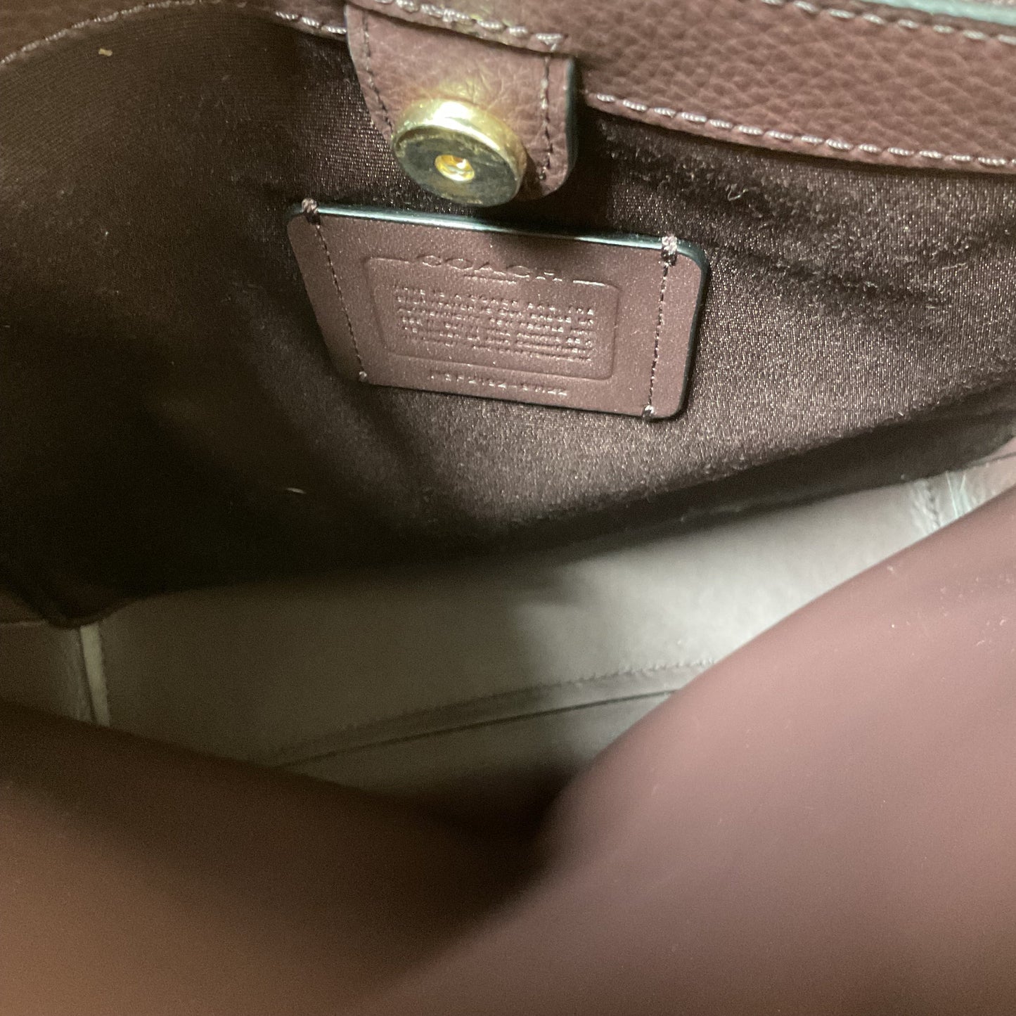 Handbag Designer By Coach In Black, Size:Medium