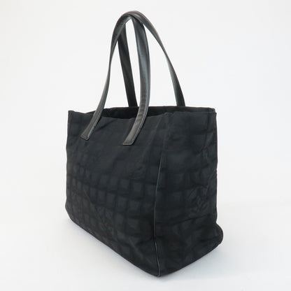 CHANEL New Travel Line Nylon Jacquard Leather Tote Bag A15991