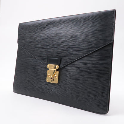 Louis Vuitton Epi Porte Document Senateur Clutch Bag M54452