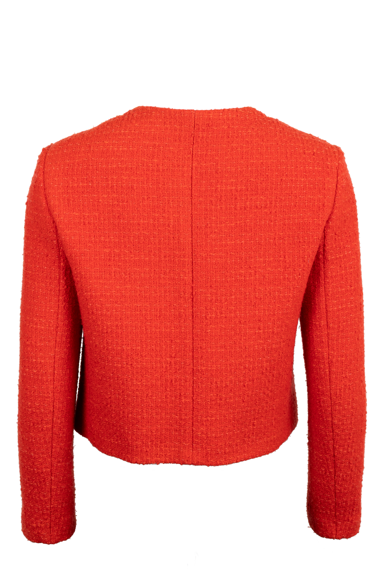CELINE Patch Pocket Tweed Jacket Red