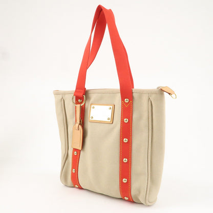 Louis Vuitton Antigua Cabas MM Tote Bag Hand Bag Rouge M40035