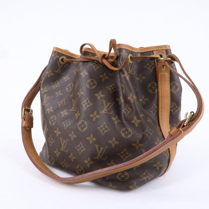 Louis Vuitton Monogram Petit Noe Shoulder Bag Brown M42226