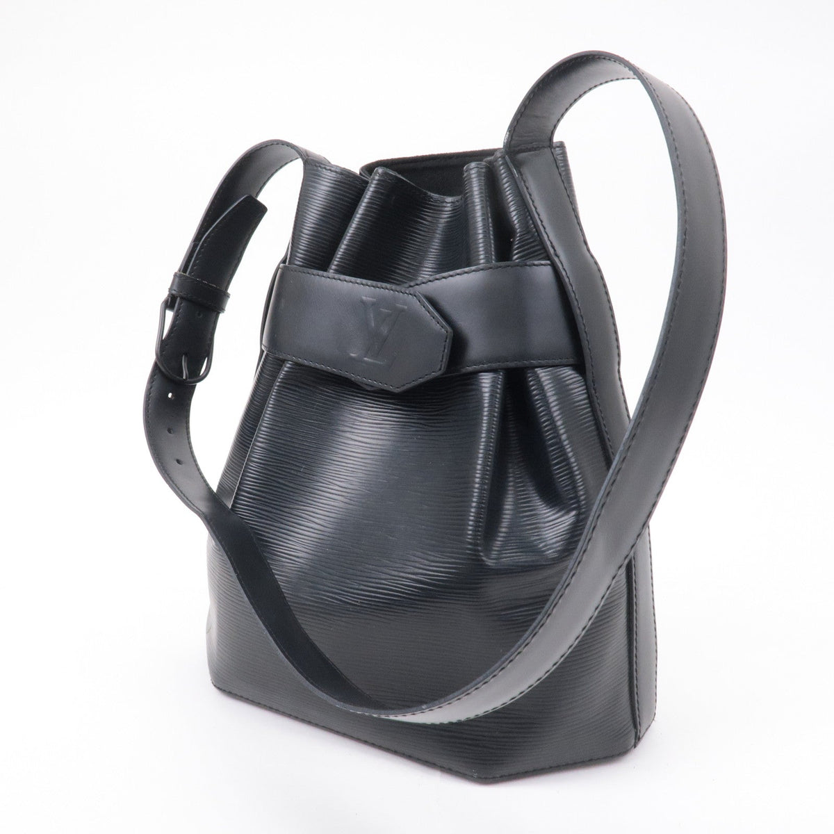 Louis Vuitton Epi Sac D'epaule PM Bucket Bag Noir Black M80157
