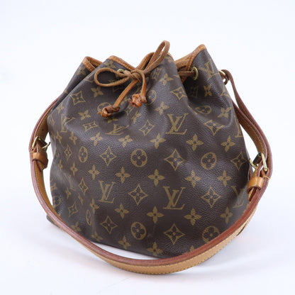 Louis Vuitton Monogram Petit Noe Shoulder Bag Brown M42226
