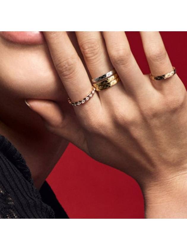 Coco Crush Quilted Motif Mini Ring Gold Chanel