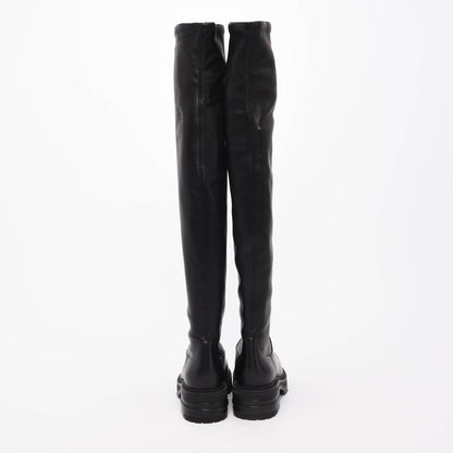 Dior Black Stretch Lambskin D-Fight Over-the-Knee Boots 36.5