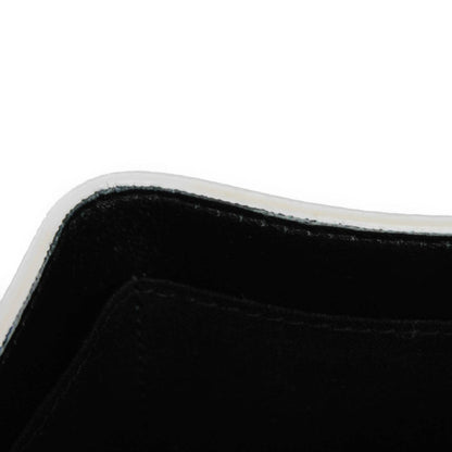 BALENCIAGA Tri-fold wallet 558208 0OTG3 9000 textured grain leather (embossed) White x black New logo Ville mini wallet Women(Unisex)