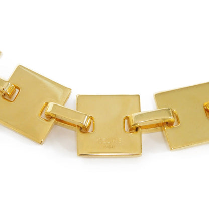 CELINE Necklace 460GQ6BRA.35OR brass gold New logo Square Women Used