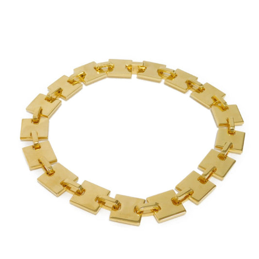 CELINE Necklace 460GQ6BRA.35OR brass gold New logo Square Women Used