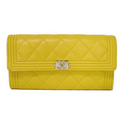 Chanel Boy Chanel Lambskin Long Wallet