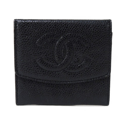 CHANEL Compact Flap Wallet Caviar Skin Coin Case