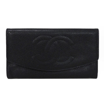 Chanel Long Flap Wallet Caviar Skin Long Wallet
