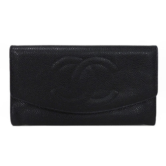 Chanel Long Flap Wallet Caviar Skin Long Wallet