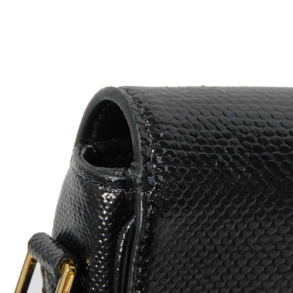CELINE Shoulder Bag 190494BOE.38NO Karung leather black exotic Tassel small bag Women Used