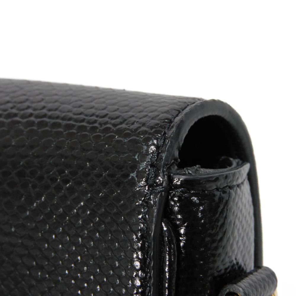 CELINE Shoulder Bag 190494BOE.38NO Karung leather black exotic Tassel small bag Women Used