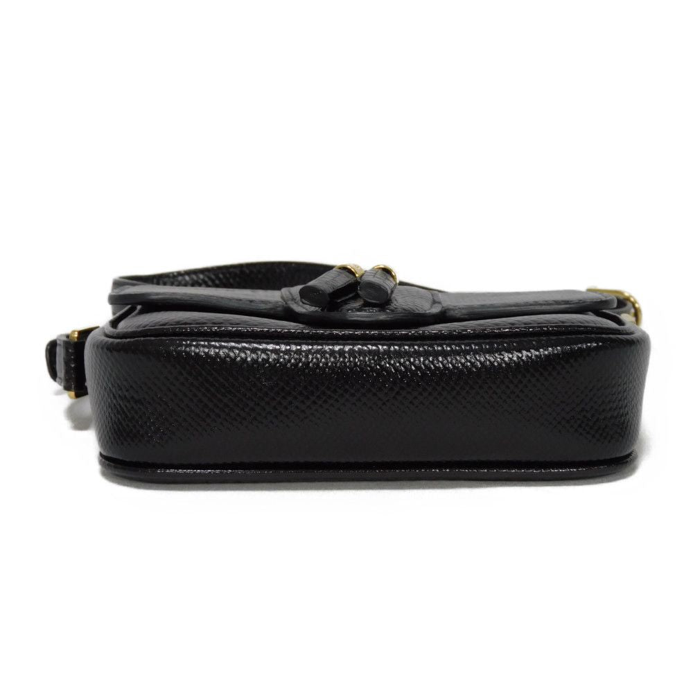 CELINE Shoulder Bag 190494BOE.38NO Karung leather black exotic Tassel small bag Women Used