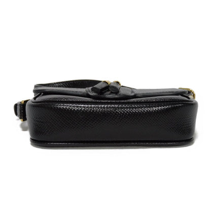 CELINE Shoulder Bag 190494BOE.38NO Karung leather black exotic Tassel small bag Women Used